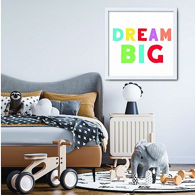 COURTSIDE MARKET Dream Big Rainbow Framed Board Wall Art