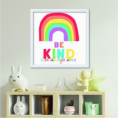 COURTSIDE MARKET Be Kind Rainbow Framed Board Wall Art
