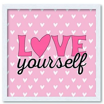 COURTSIDE MARKET Love Yourself Framed Board Wall Decor