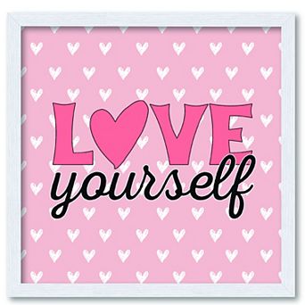 COURTSIDE MARKET Love Yourself Framed Board Wall Decor