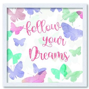 COURTSIDE MARKET Follow Your Dreams Framed Board Wall Decor