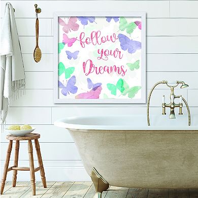 COURTSIDE MARKET Follow Your Dreams Framed Board Wall Decor