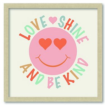 COURTSIDE MARKET Love Shine Framed Board Wall Decor