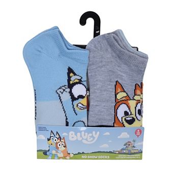 Boys' 6 pk Bluey Keepy Uppy No-Show Socks
