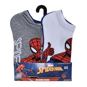 Boys' 6 pk Marvel Spider-Man No-Show Socks