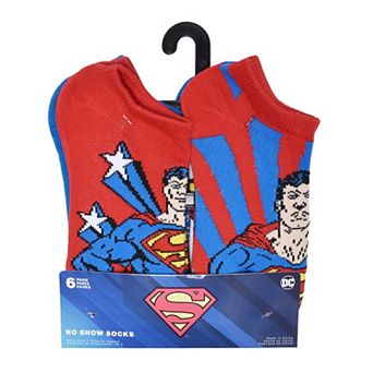 Boys' 6 pk DC Comics Superman Classic No-Show Socks