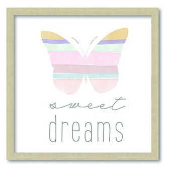 COURTSIDE MARKET Sweet Dreams Butterfly Framed Board Wall Decor