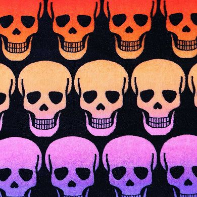 Betsey Johnson Skull Ombre Black Throw Blanket