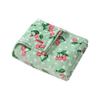 Betsey Johnson Cherry Polka Dot Throw Blanket