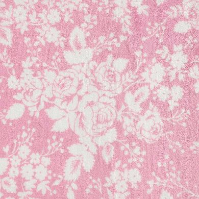 Betsey Johnson Cottage Floral Pink Throw Blanket