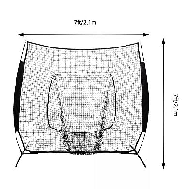 Baseball Softball Batting Training Net With Bag 7'' x 7''