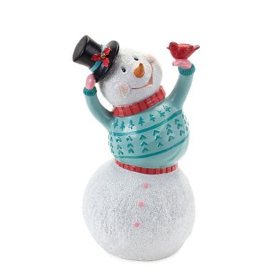 Melrose 2-Piece Whimsical Snowman Figurine Set