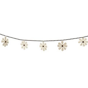 Melrose 2 pc Fabric Snowflake Garland Set