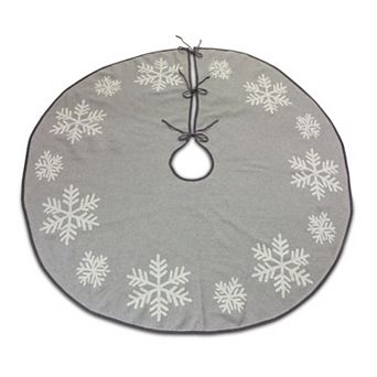 Melrose Woven Snowflake 48-inch Christmas Tree Skirt