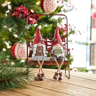 Melrose 2-Piece Winter Gnome Shelf Sitter Set