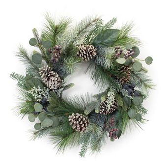 Melrose Mixed Pine Eucalyptus Berry Wreath