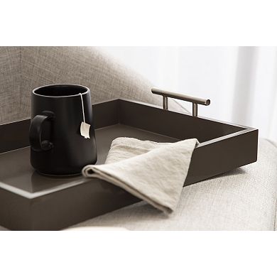 Lipton Decorative Wood Tray with Metal Handles 16.5x12.25