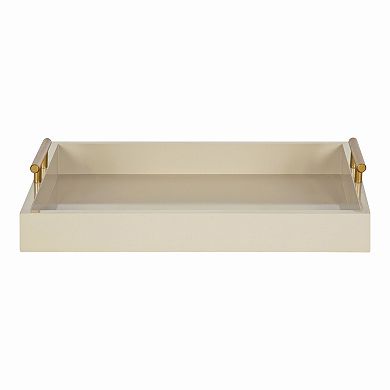 Lipton Decorative Wood Tray with Metal Handles 16.5x12.25