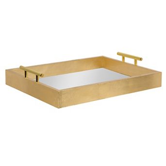 Lipton Decorative Wood Tray with Metal Handles 16.5x12.25