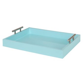 Lipton Decorative Wood Tray with Metal Handles 16.5x12.25