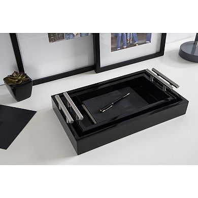 Lipton Rectangle Wood Tray Set 2 Piece