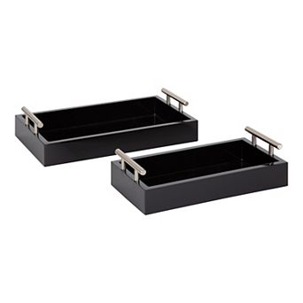 Lipton Rectangle Wood Tray Set 2 pc