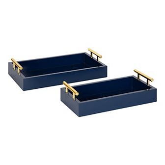 Lipton Rectangle Wood Tray Set 2 pc