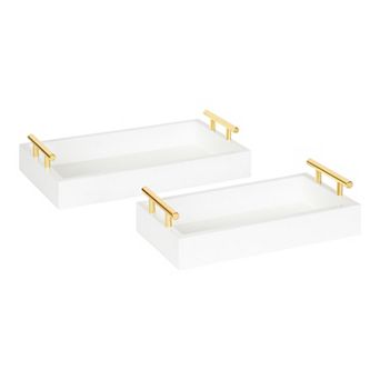 Lipton Rectangle Wood Tray Set 2 pc