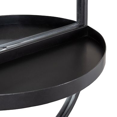 Estero Metal Wall Mirror with Shelf