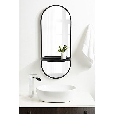 Estero Metal Wall Mirror with Shelf