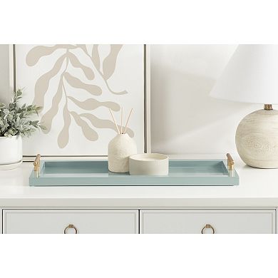 Halsey Wood Rectangle Decorative Tray 10x24