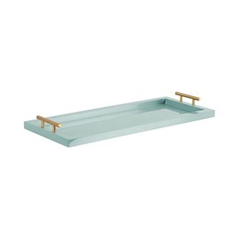 Halsey Wood Rectangle Decorative Tray 10x24