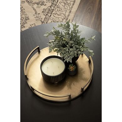 Gohana Decorative Metal Tray 16" diameter