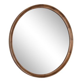Hatherleigh Round Wood Wall Mirror