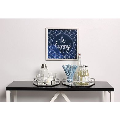 Felicia Nesting Metal Mirrored Decorative Trays 2 Piece