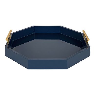 Lipton Octagon Decorative Tray with Metal Handles 18x18