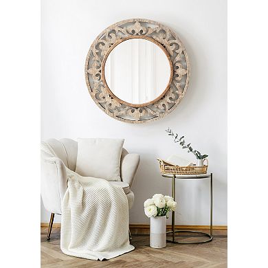 Shovali Rustic Round Mirror
