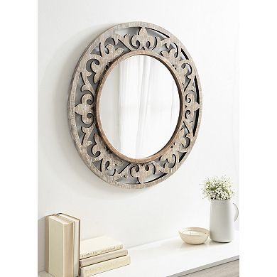 Shovali Rustic Round Mirror