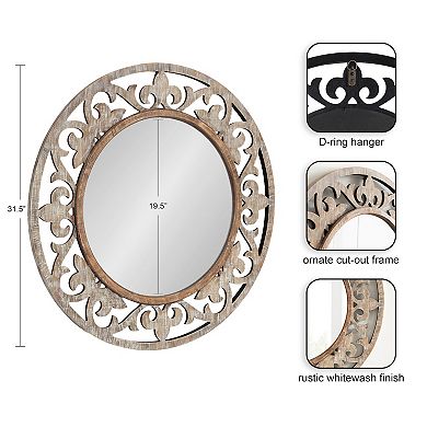 Shovali Rustic Round Mirror