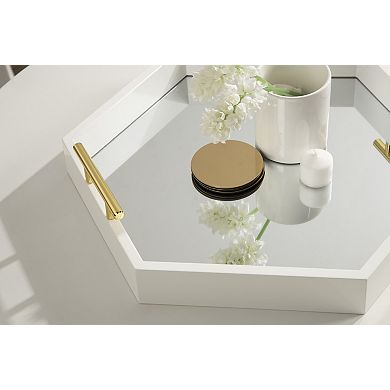 Lipton Hexagon Decorative Tray with Metal Handles 18x18