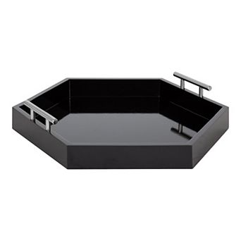 Lipton Hexagon Decorative Tray with Metal Handles 18x18