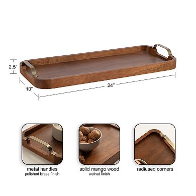 Farson Rectangle Tray with Handles 10x24