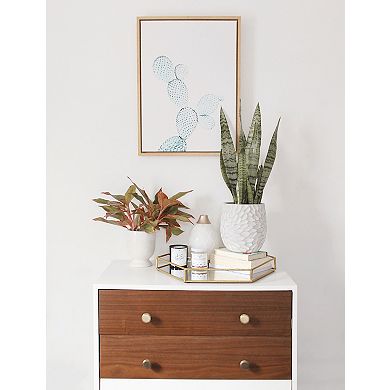 Felicia Metal Mirrored Hexagon Decorative Tray 20x20