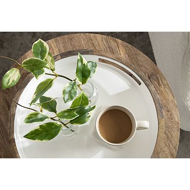 Ehrens Round Decorative Wood Tray 15" Diameter