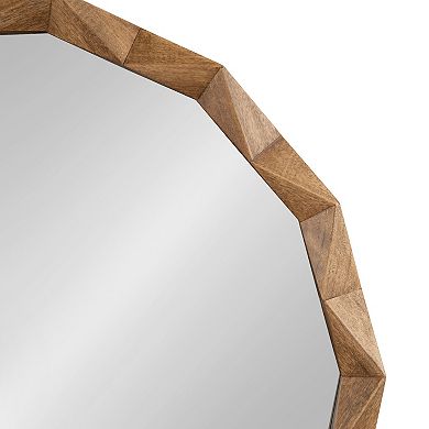Endicott Round Wood Mirror