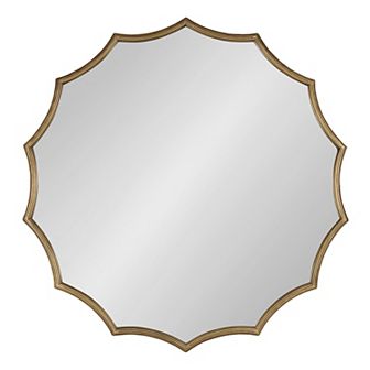 Lalina Scalloped Round Framed Accent Mirror