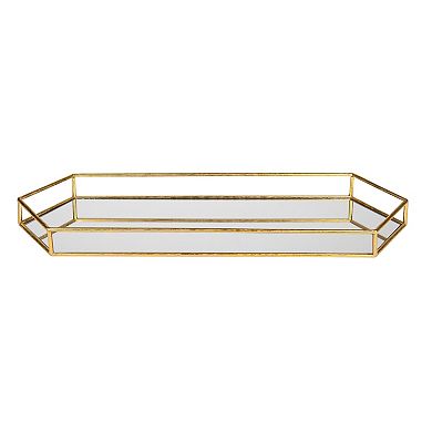 Felicia Trough Mirrored Tray 26x8