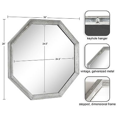 Ocono Octagon Mirror Metal