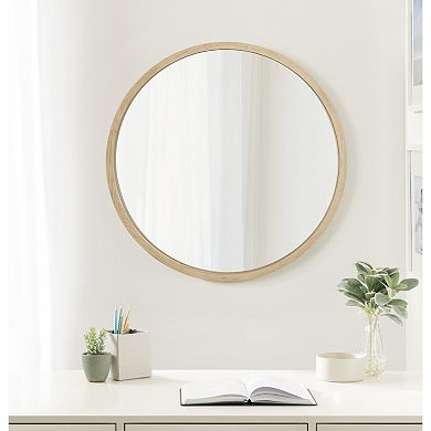 Occonor Wood Round Mirror