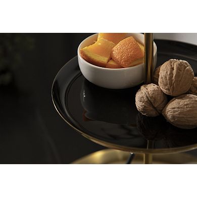 Laranya Tiered Round Decorative Tray 12x12x15